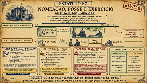 Prévia: Nomeação, posse e exercício