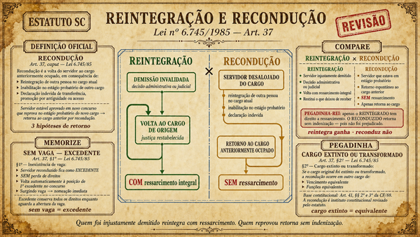 Prévia: Reintegração e recondução