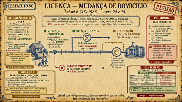 Prévia: Licença por mudança de domicílio