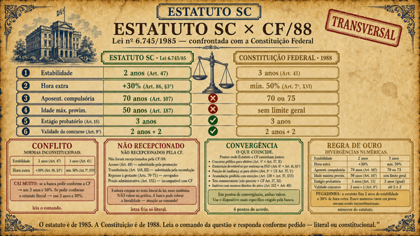 Prévia: Estatuto × Constituição Federal